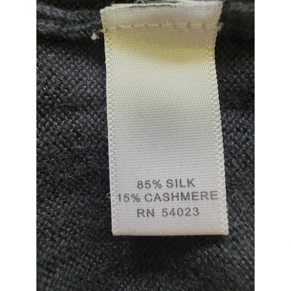Banana Republic Sweater Mens Large Navy Blue Luxury Blend Silk Cashmere Pullover